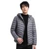 Trendy Men's Hooded Lightweight Down Jacket - 90% White Duck, Perfect for Spring & Autumn