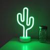 Base Decorative Bedroom Light Desktop Night Lamp Suitable for Wedding Birthday Party Decor 1pc Green LED Cactus Neon Light With