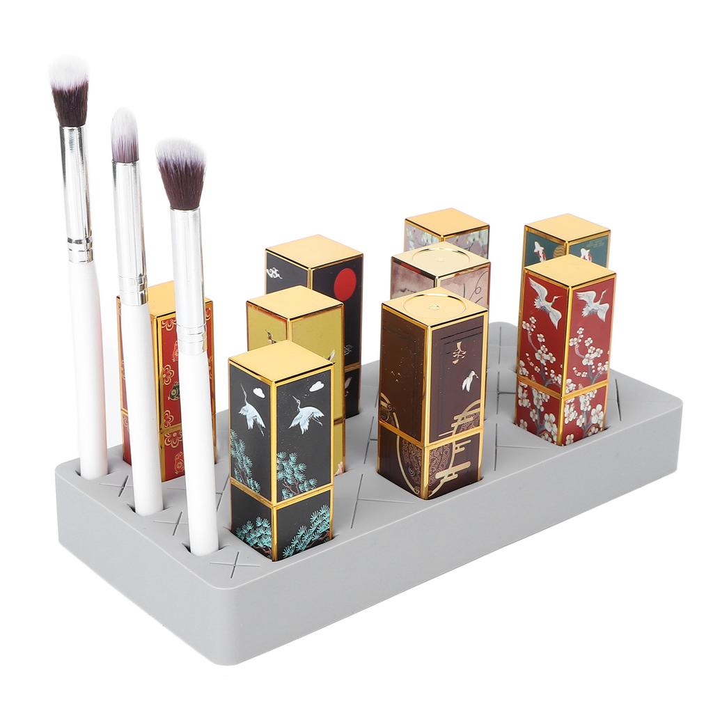 Silicone Lipstick Holder 24 Units Makeup Display Case for Makeup Brush Lipstck Jewlry Nali Oil