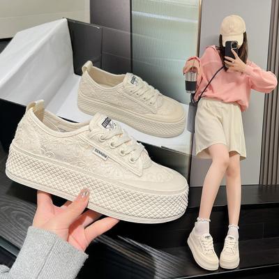 Weiße Schuhe Damen Neue Damenschuhe Allround-Schuhe Damen Sommer Atmungsaktives Mesh Canvas Fischer-Schuhe