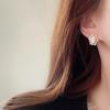 Zircon pearl oval stud earrings fashion exquisite earrings temperament earrings women's high sense