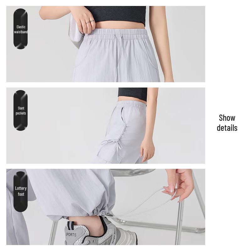 Women's Convertible High-Waisted Cargo Casual Pants