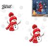 Christmas Party Window Ornaments Snowman Static Clings Cute Knit Hat Scarf Removable Holiday Glass Clings Decals Reusable PVC Stickers for Home Shop