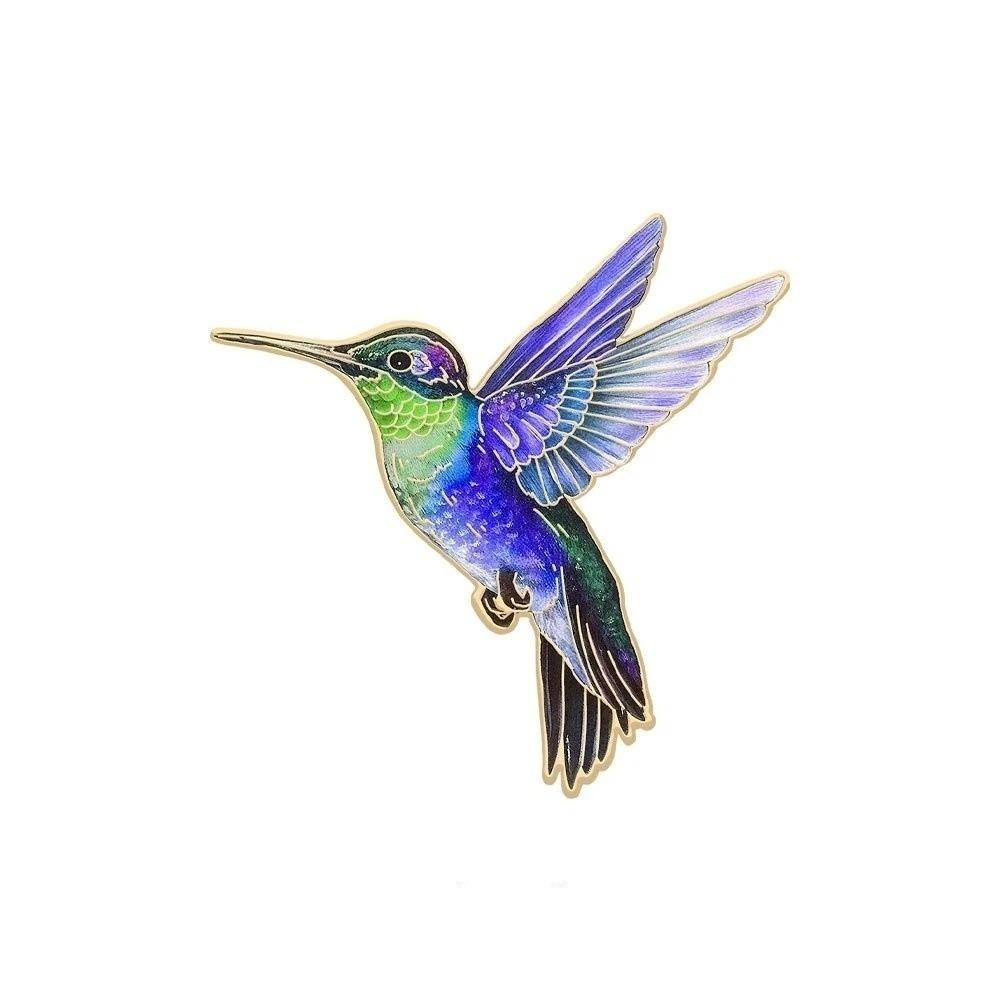 Animal Hummingbird Enamel Brooch Vintage Bird Metal Pin Personality Bird Badge Pin  Gifts