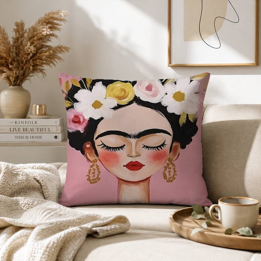 AArt Frida Kahlo Pillow Case for Sofa Living Room Home office Decor Protective Cover