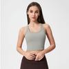 Original I-Shaped Yoga Vest Female with Chest Pad Beauty Back Exercise Underwear Female Bubble Wrap Running Fitness Bra Can Be Outwear