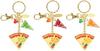 Disney Keychain Set of 3 Mickey Pizza Park Food Tokyo Disney Resort Exclusive Food Sample Style Keychains