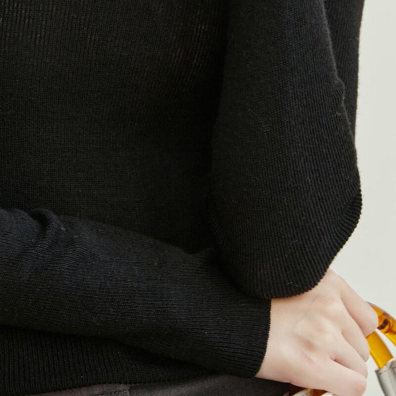 CARBAMMI Women's Slim-Fit High-Neck Knit Base Layer Top