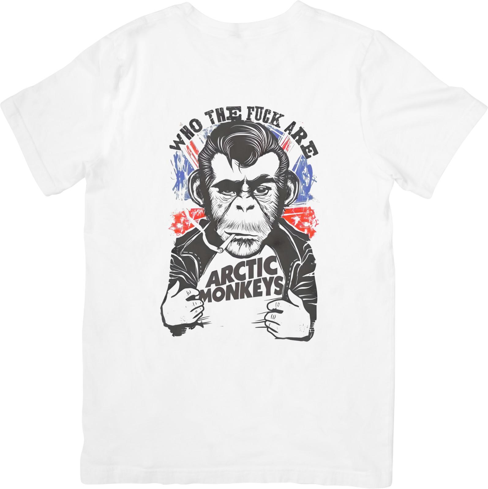 Artic Monkeys Music Fit for Men  Women Quality Cotton T-Shirt White. S