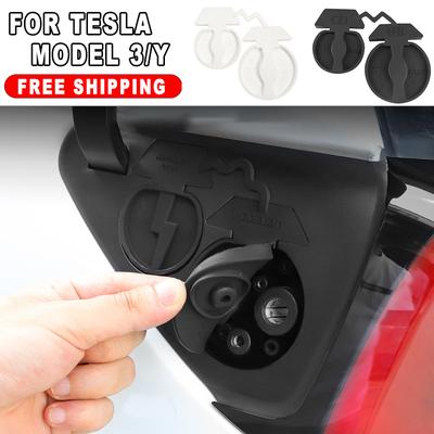 Voor Tesla Model 3 2017 - 2020 Model Y Siliconen Auto Laadpoort Waterdichte Afdekking Oplaadgatafdekking Stofkap CCS EU