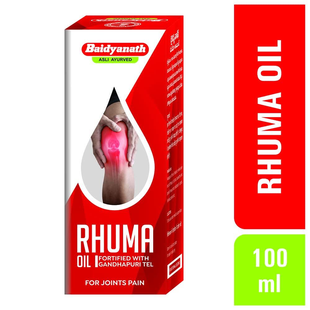 Baidyanath Rhuma Oil 100 ml Ayurvedisches Massageöl zur Linderung von Gelenkschmerzen und für Muskelkomfort