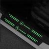 Car Luminous Threshold Protect Auto Emblem Sticker Accessories For Mercedes Benz AMG Brabus Smart Maybach W204 GLC CLA W205 W203