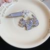 Dog Rhinestone Hairpin Cute Cute Puppy Hair Clip Fashion Pearl Flower Hair Clip  Female