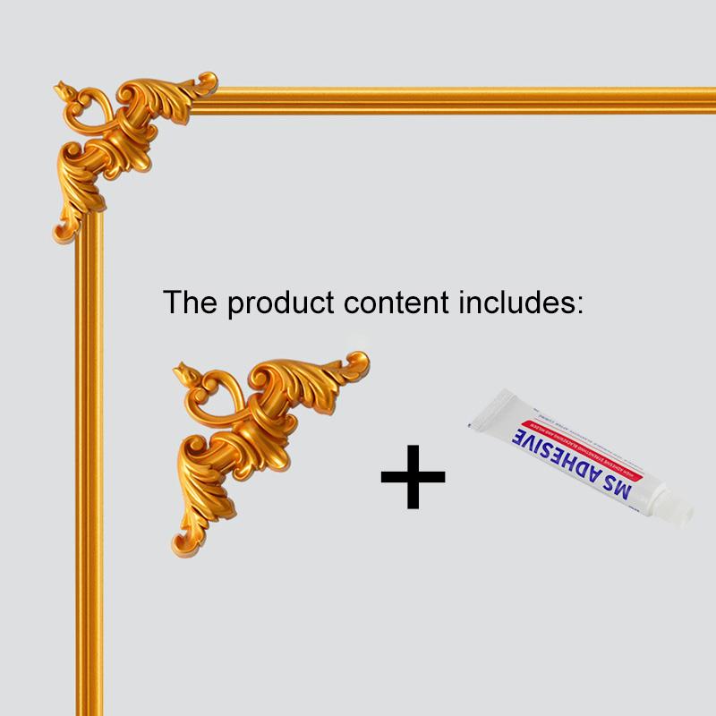 French Style Wall Decorative Corner Bracket Imitation Gypsum Tv Wall Frame Decoration Flower Bracket Remodeling Ceiling Decals