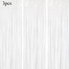 3pcs White Tassel Garland Backdrop Curtains Birthday Party Decor Aluminum Foil Tassel Curtain Backgrounds for Graduation Wedding