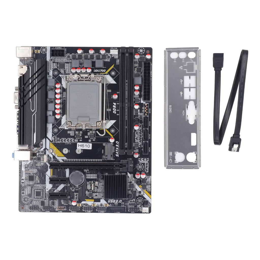 H610U Mainboard 2xDDR4 DIMM NVME M.2 PCI E 16X Gen 3.0 Slot LGA1700 ATX Mainboard für Intel Core 12 13. Gen