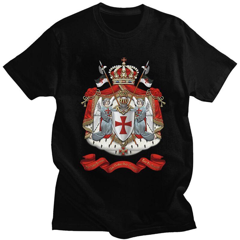 

Custom Knights Templar Flag Tshirts for Men Short Sleeves T Shirt Medieval Warrior Cross T-shirt Slim Fit Pure Cotton Tees - ... S разноцветный
