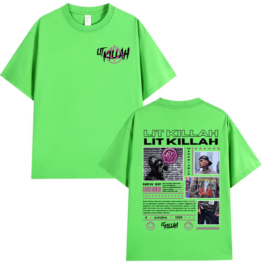 Rapper Lit Killah MAWZ Album Tshirt Tour Merch Short Sleeve Tee Shirt Unisex Women Clothing Cotton Loose Soft Tshirts Streetwear