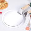 1Pc Pizza Shovel Pastry Tools Accessories Pizza Peel Round Stainless Steel Non-Stick Pizza Paddle Spatula With Oak Wooden Handle