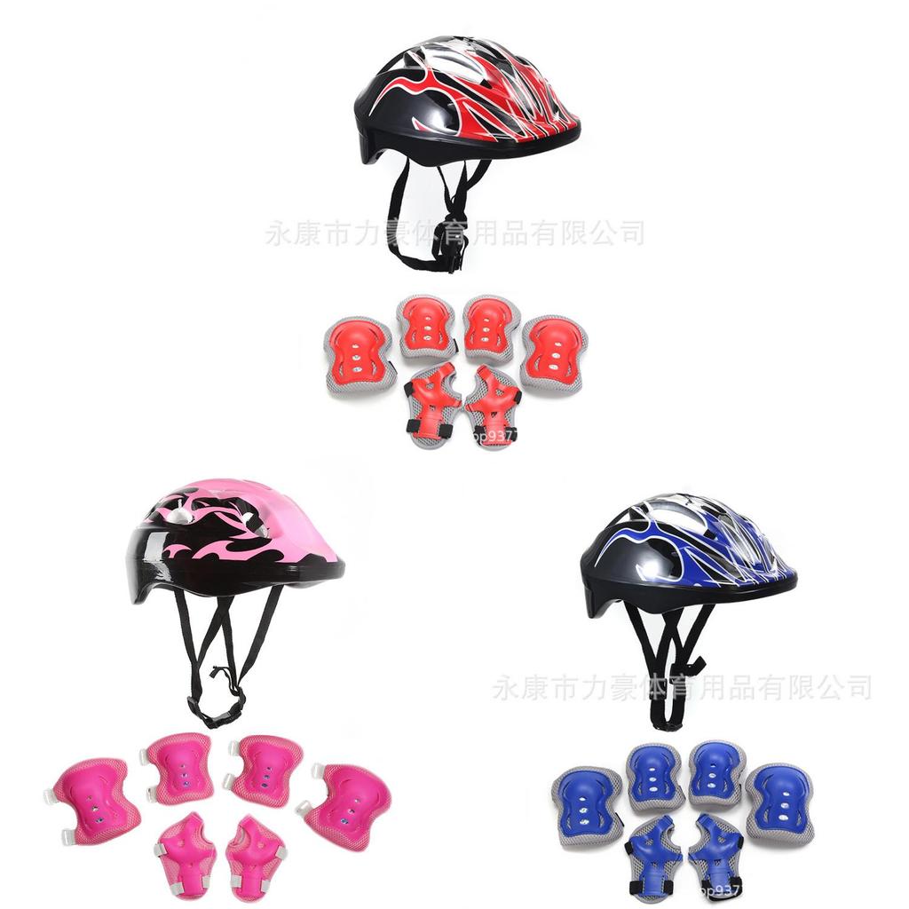 Childrens Safety Helmet Set For Roller Skating With Foam Padding And Knee Protectors For Kids Sports Activities