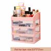 Jewelry & Cosmetic Storage Box - Transparent Dustproof Desktop Organizer with Drawers