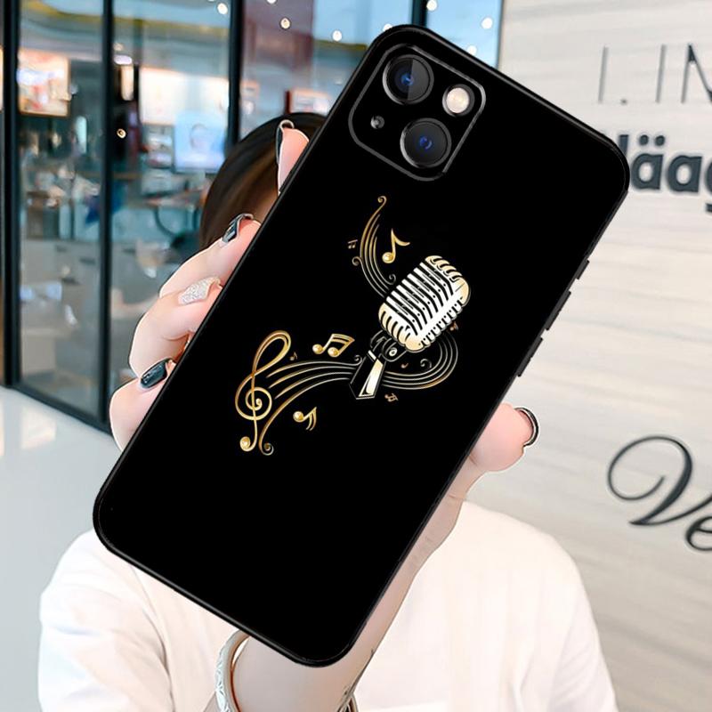 Music Notes Phone Case on For iPhone 13 12 11 14 15 Pro Max 8 7 Plus SE 2020 XR X XS MAX Soft Back Cover
