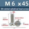 Yigu 304 Stainless Steel Slotted Pan Head Screws M1.6-M10