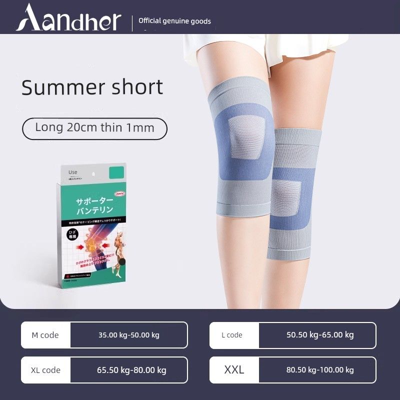 

Knee Warmers for Women, Joint Protection for Middle-Aged and Elderly People, Anti-Slip, Thin Leg Warmers for Spring and Summer, Cold Protection Summer Ultra-Thin-Grey Blue (Thickness 1mm) XL
