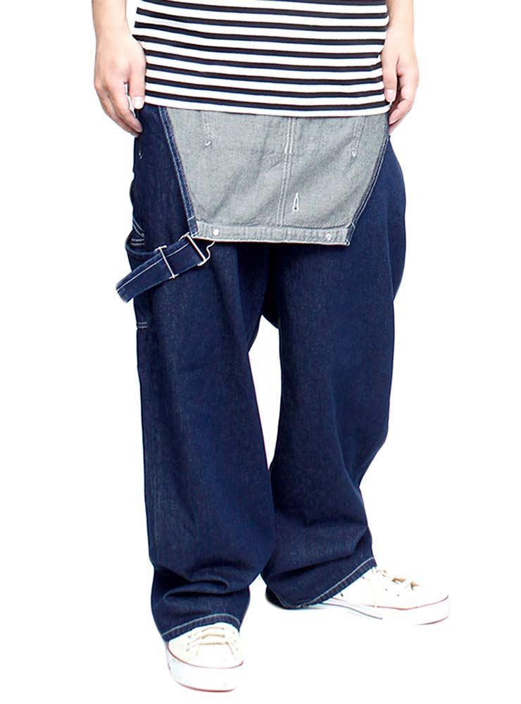 One Colors Men's Plus Size Denim Overalls, Relaxed Fit, One Wash, XL