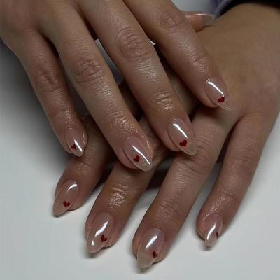 Nagelkunst Liebe Tragen von Nägeln Helle Farbe Nagelkunst Nagelaufkleber Tragen von Nägeln Fertiger Nagel Wind Farbverlauf 30 Stück
