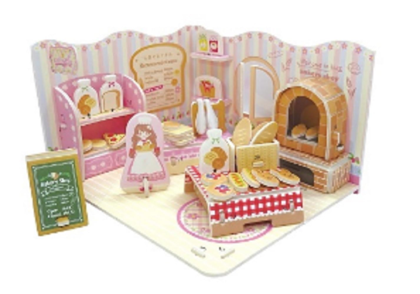 Build a Dollhouse, Shop, Bakery, or Cafe - No Scissors or Glue Required (Bakery)