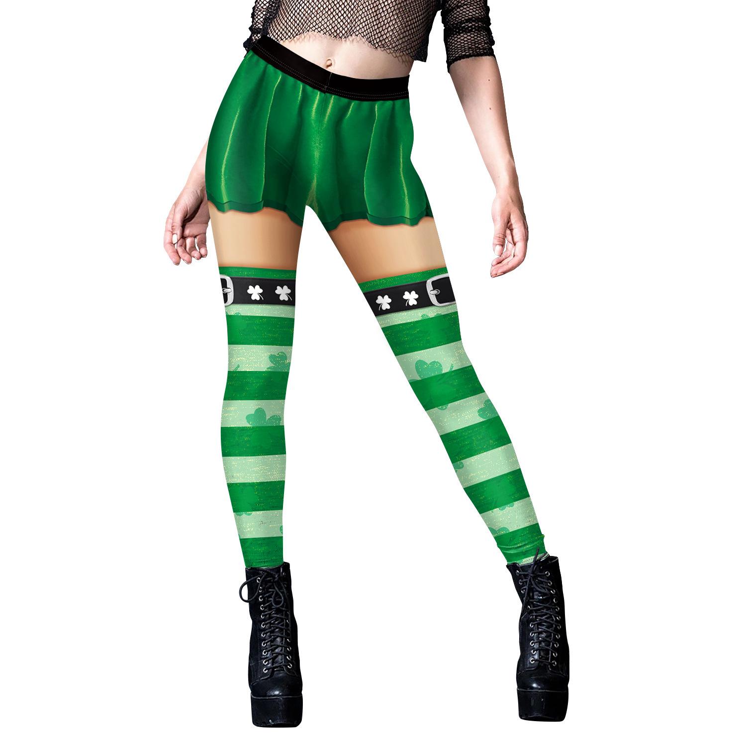 

Ireland Green Leaves Women s Leggings - 2026 Spring/Summer Collection Small
