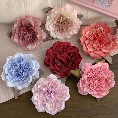 New Bohemia Big Peony Flower Hair Clip Vintage Side Barrettes Hairpins Hairgrip For Women Hair Accessories Fashion Headwear