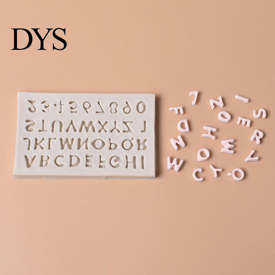 Easy Clean Silicone Dessert Molds Alphabet Number Mold for Cake Decorating, Mini Letters 0-9 Fondant Baking Tool, Flexible Non-stick Resin Craft