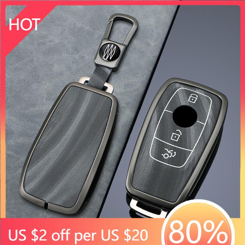 Styling Mouldings Zinc Alloy Car Remote Key Case Cover Shell For Mercedes Benz A C E S G Class GLC CLE CLA GLB GLS W177 W205 W21