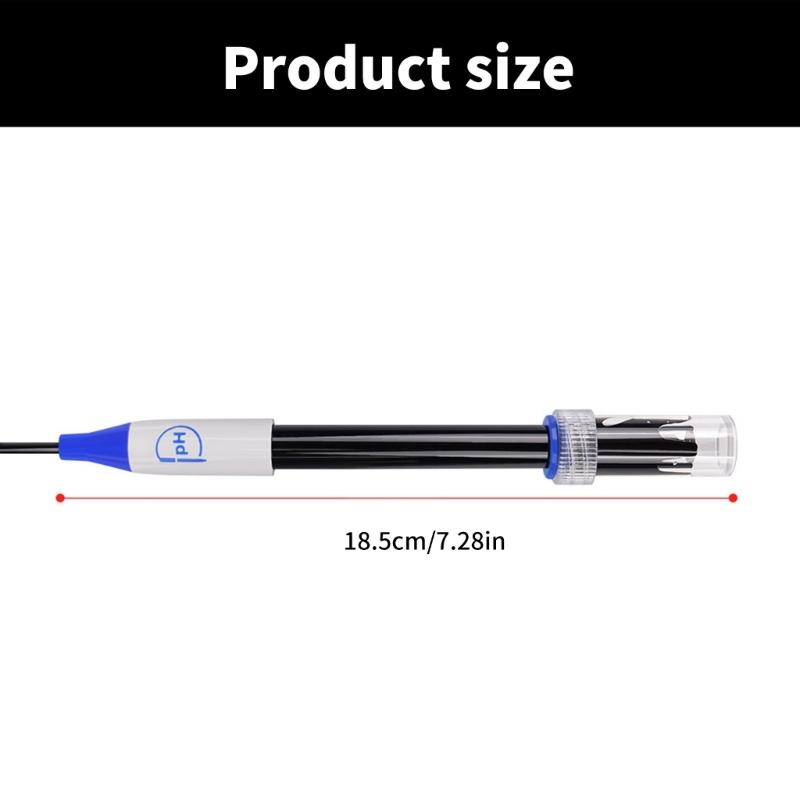 0-14pH Electrode Probes BNC Connector Cable for 0-14pH Meter Monitors Controllers Test Sensors Replace for Aquariums