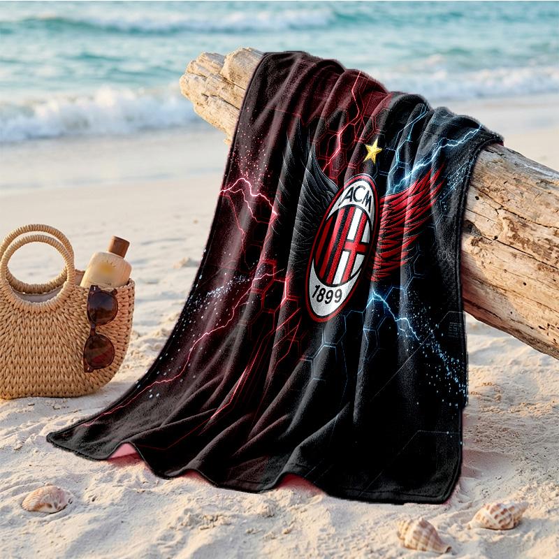 AC Milan Print Microfiber Beach Towel Quick Dry Absorbent Large Towel For Beach Swimming Travel