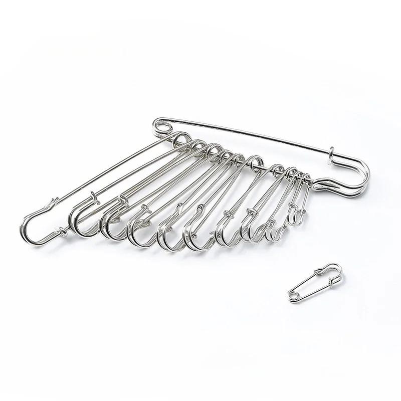 Havey Duty Large Safety Pins Metal Spring Lock Pin Fasteners for Brooch Making Needles Crafts Clothing