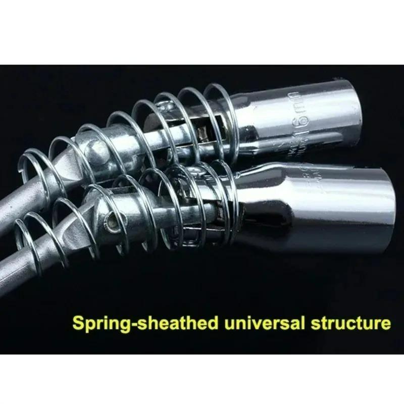 T-type Spark Plug Sleeve Disassembly Universal Joint 14/16/21mm 360 Degree Rotation Car Spark Plug Removal Socket Wrench Tool