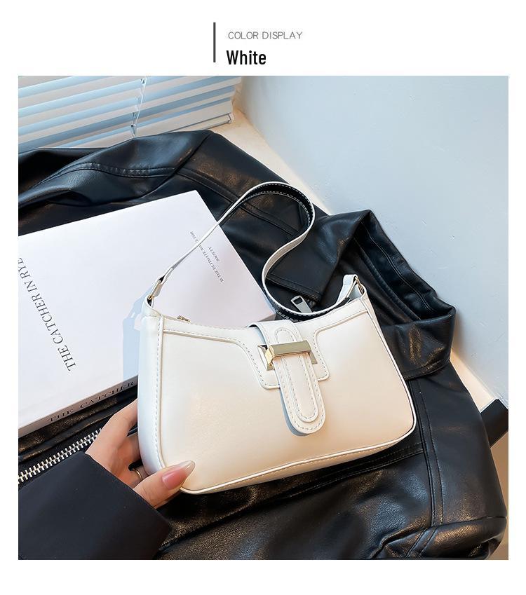 Retro Korean Chic Women's Shoulder Crossbody Bag - Textured, Stylish, High-Value, and Casual.