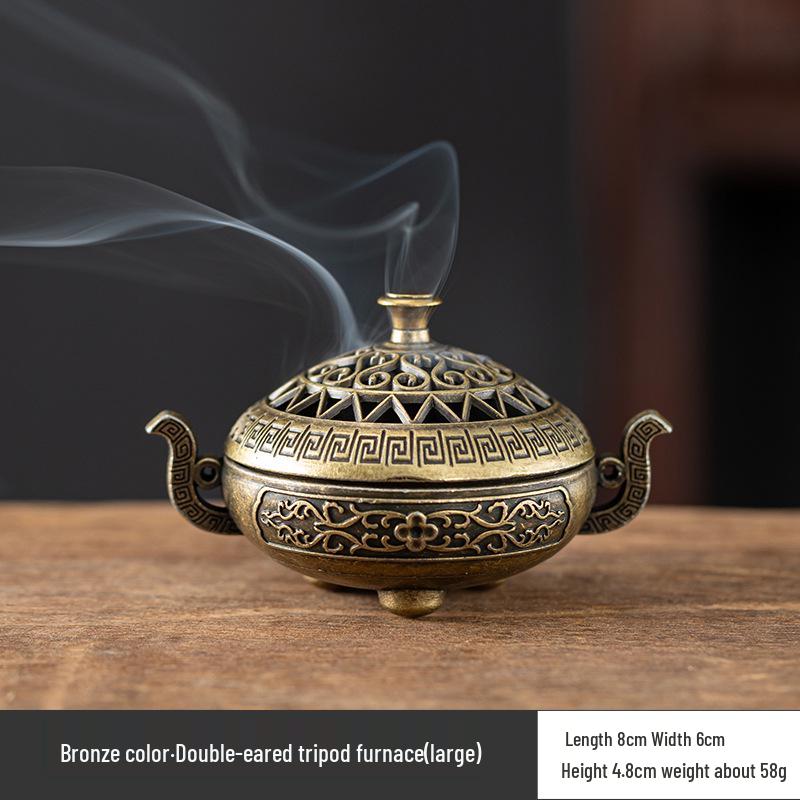 Creative Alloy Mini Indoor Incense Burner - Perfect for Homes, Hotels, and Small Decorative Spaces