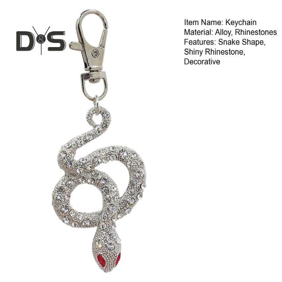 Брелок для ключей со стразами в форме змеи — фото 11