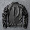 New Lapel Leather Jacket Men's Short Slim Leather Jacket Handsome Jacket