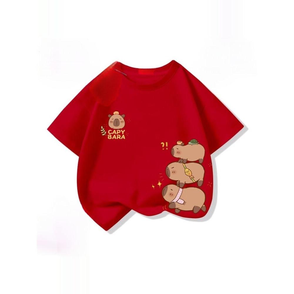 New Dolphin Clothing Short Sleeve T-shirt Cartoon Printed Children's Summer Fashion