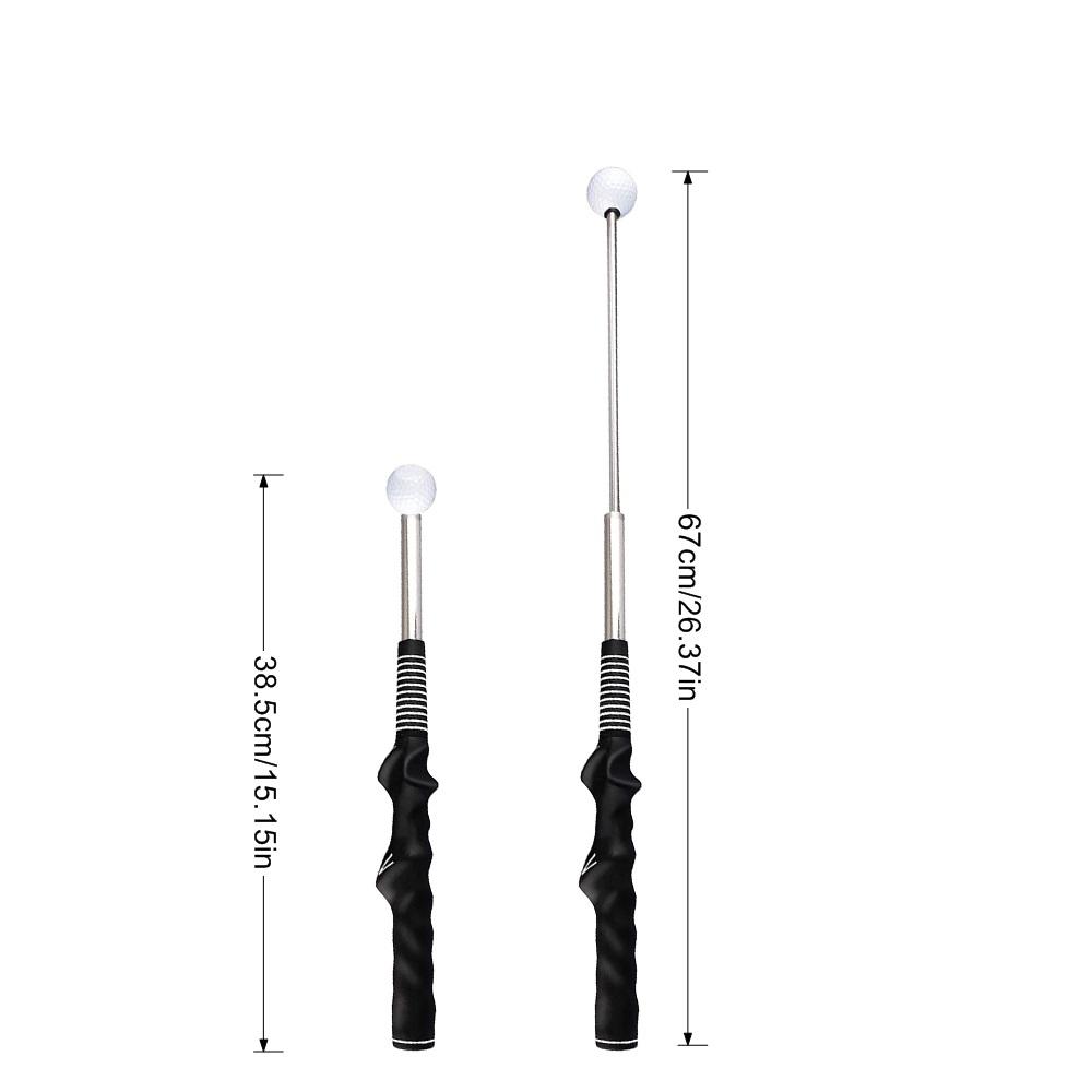 Golf Swing Trainer Rhythm Click Sound Telescopic Warm Up Correcting Gesturer Training Aid for Tempo Grip Strength Practice Stick
