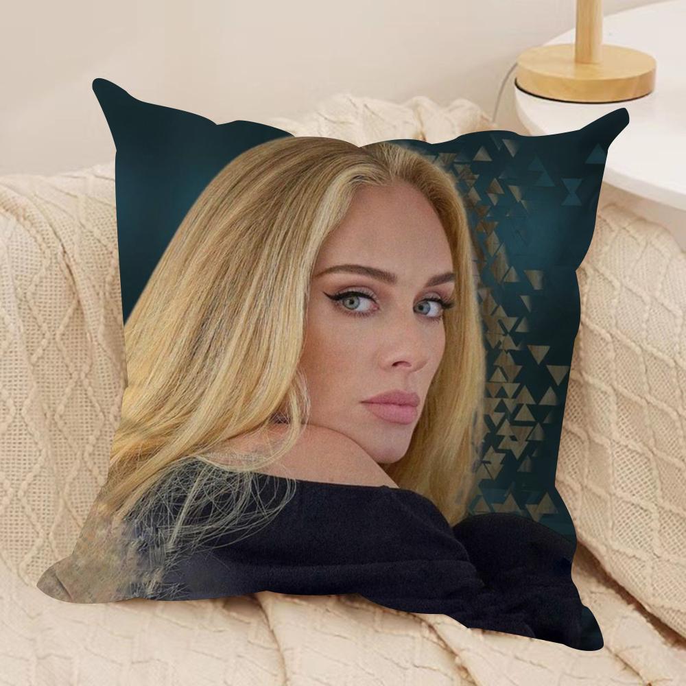 Hot Singer AAdele Cushion Cover Soft Plush Throw Pillow Cover DoubleSided Decorative Cushion Case Sofa Bedroom Home Decor