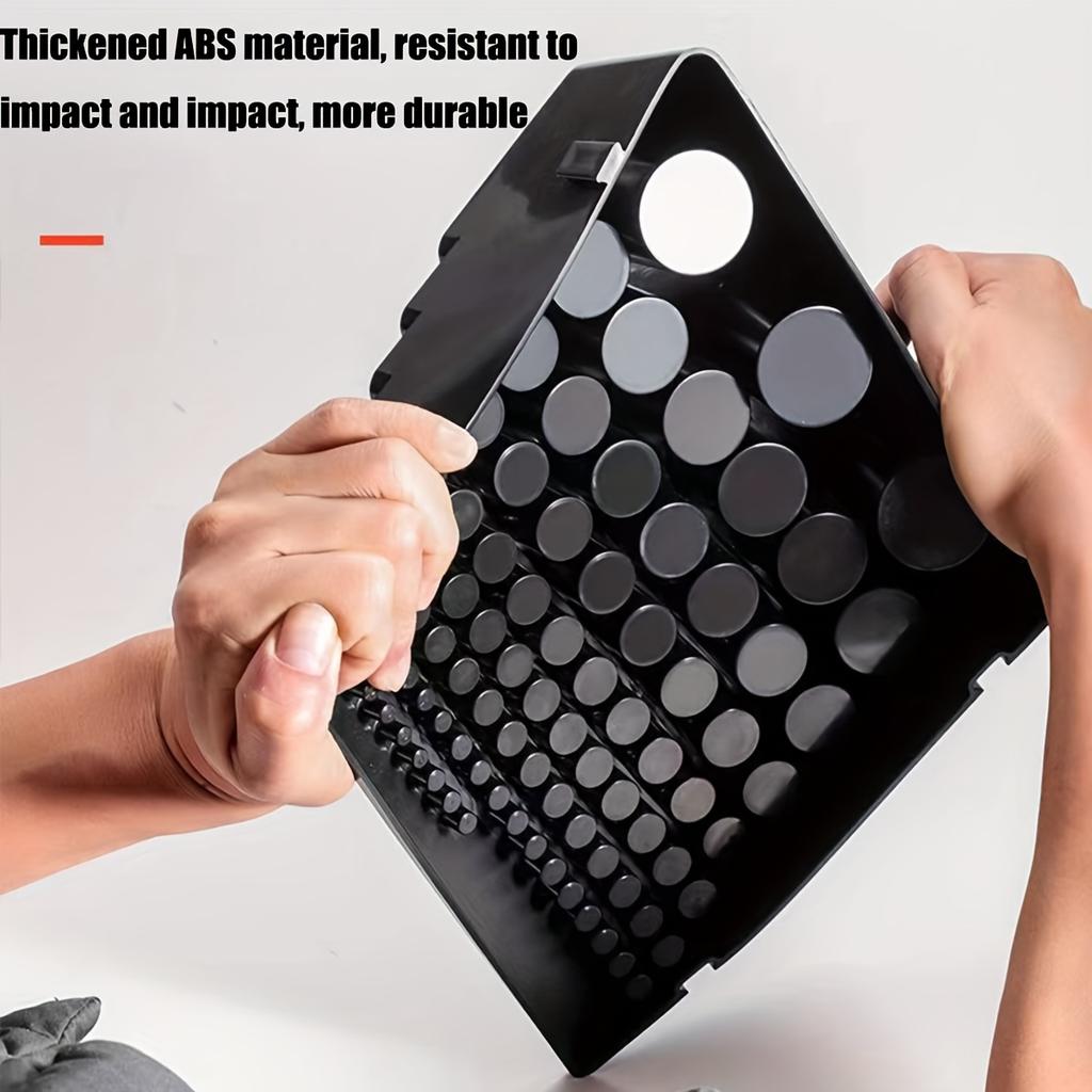 85 Hole Drill Bit Holder Storage Box, Screwdriver Drill Bit Holder Component Storage Box Suitable for Home Workshops and Factori