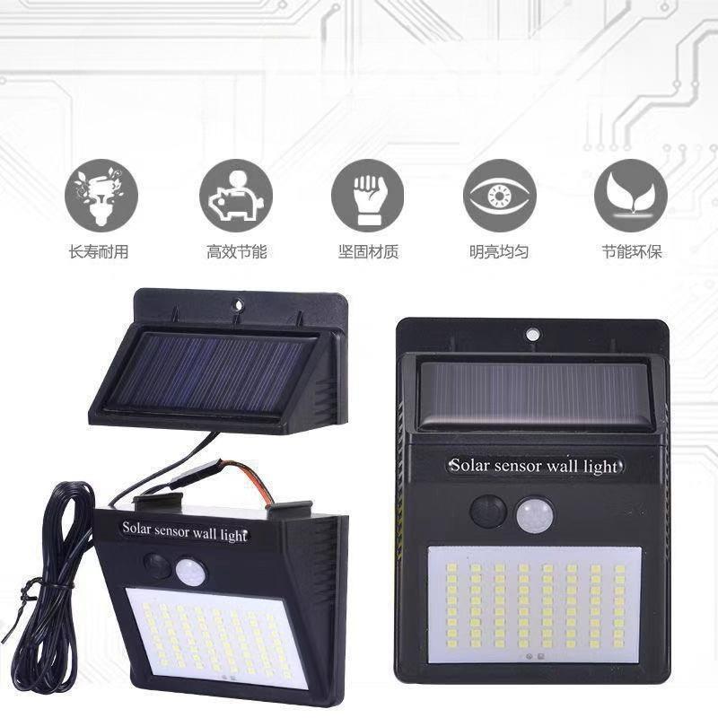 1Stk 30LED Split Solarleuchte Außen Gartenleuchte Dunkel Automatisches Licht Haushaltsbeleuchtung Fernbedienung Induktionswandleuchte