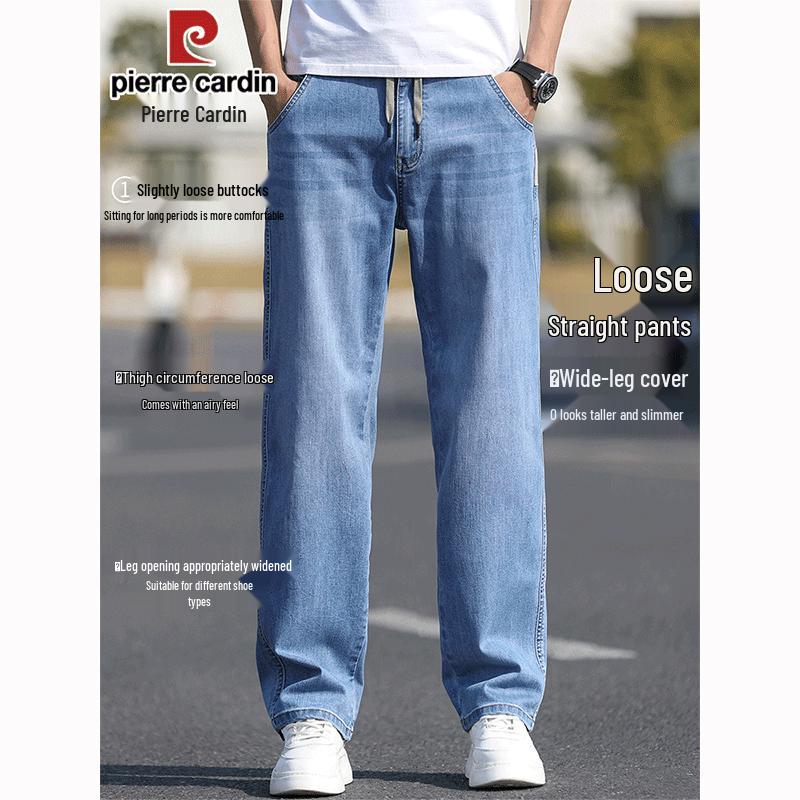 Pierre Cardin Men's Summer Ice Silk Straight Fit Jeans