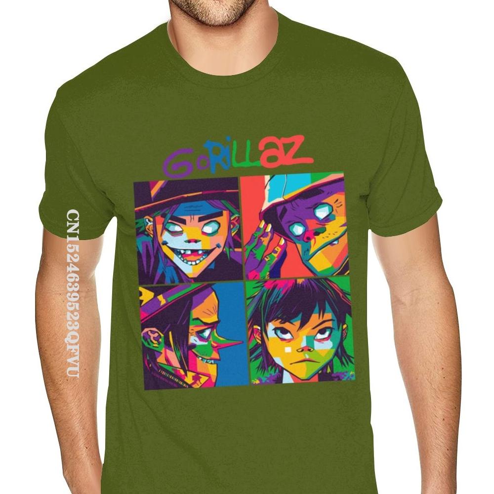 Tricouri Gorillaz de calitate, tricou pentru bărbați, mărime mare, tricouri negre, fitness, tricouri normale, vânzare fierbinte, tricouri din bumbac pentru bărbați